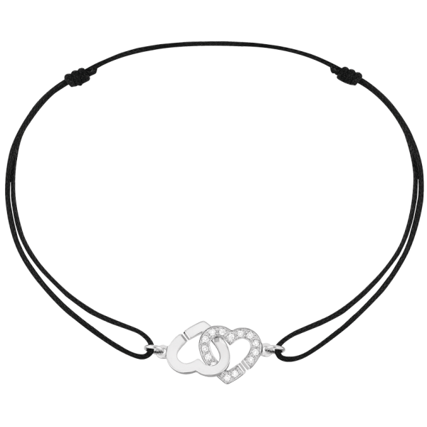 Bracelet Double Coeurs R9 Or Blanc Et Diamants dinh van Paris - Bijouterie WEGELIN
