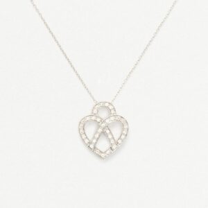 collier coeur entrelace or blanc diamants 728858 joaillerie poiray
