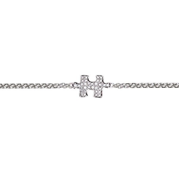 Akillis Puzzle bracelet or blanc diamants BPZ0018