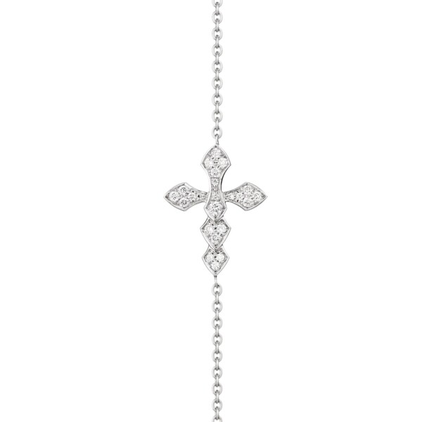 Akillis Python bracelet cross or blanc diamants BPY0007