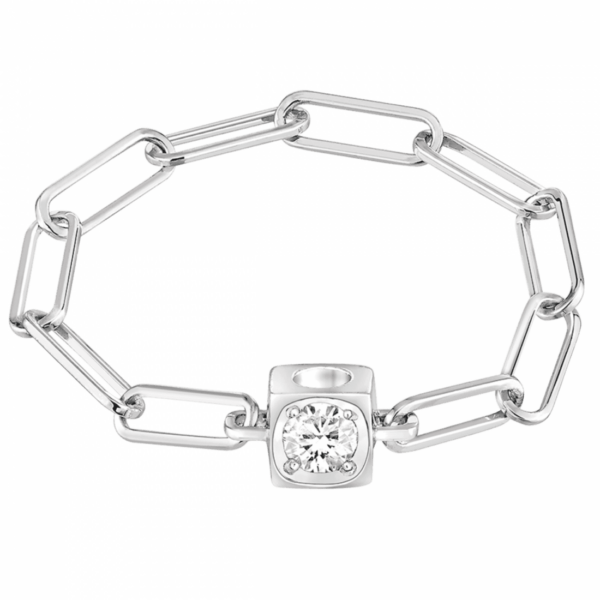 Bague Chaîne Le Cube Diamant Or Blanc Diamant dinh van (1)