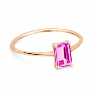 Bague mini cocktail Pink Topaz Ring Ginette NY