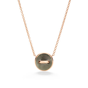 POM POM DOT Necklace in rose gold with mother of pearl and diamonds by Pomellato BACKSIDE